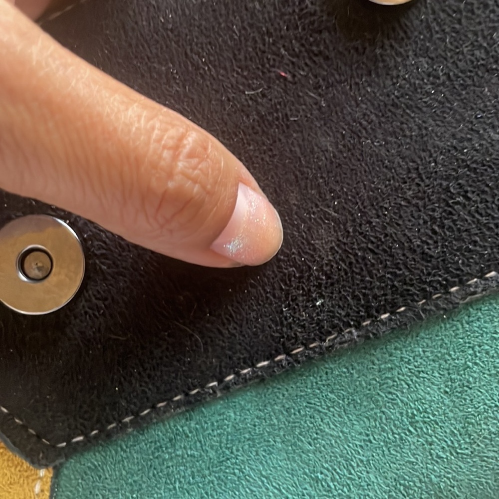 Vintage Suede Patchwork Handbag - image 6